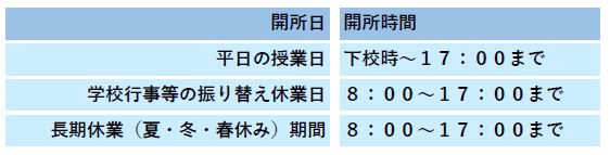 児童館開所日