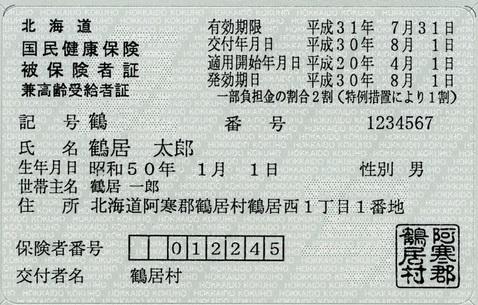 被保険者証兼高齢受給者証